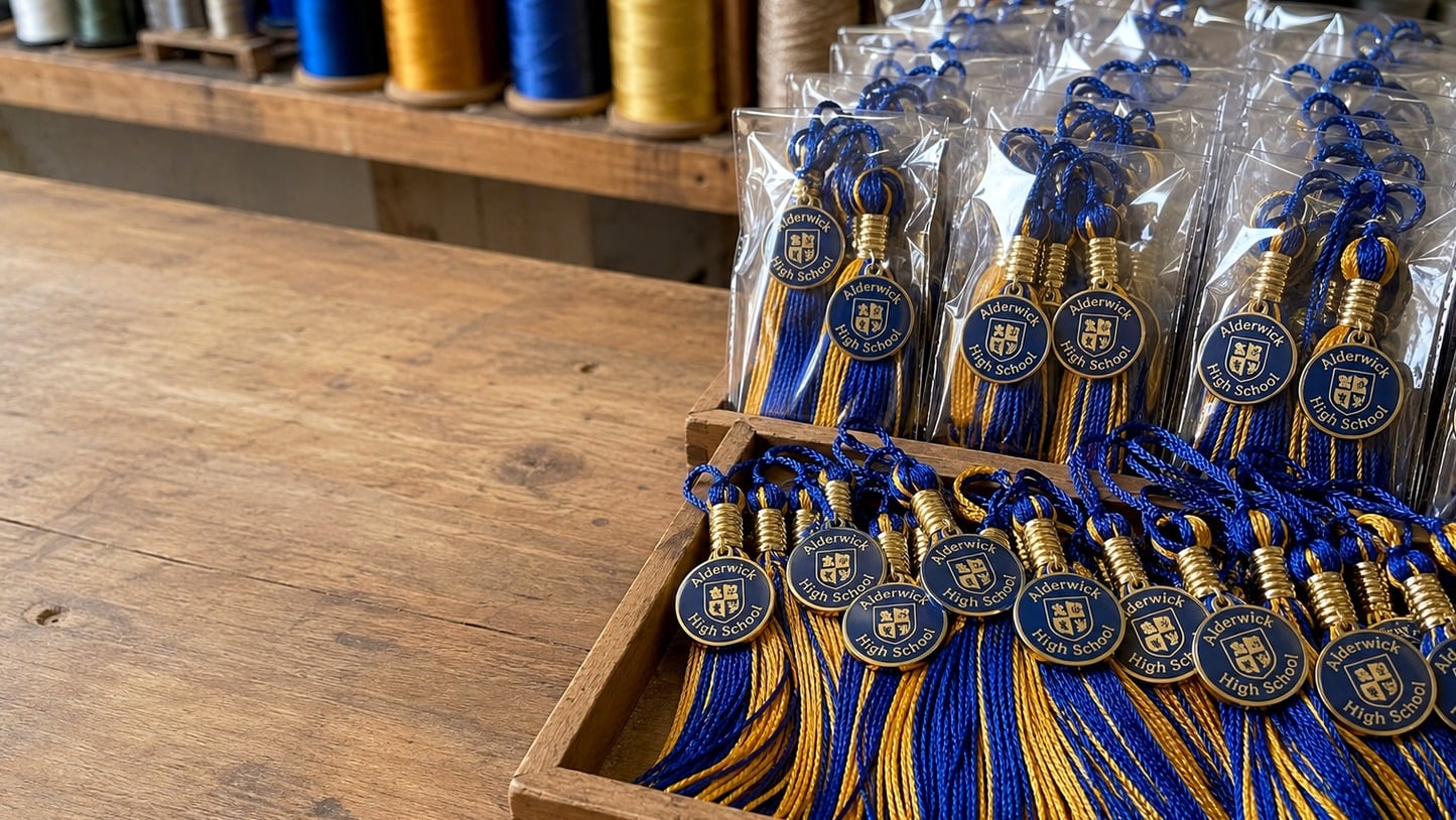 Custom printed graduation tassels with logo